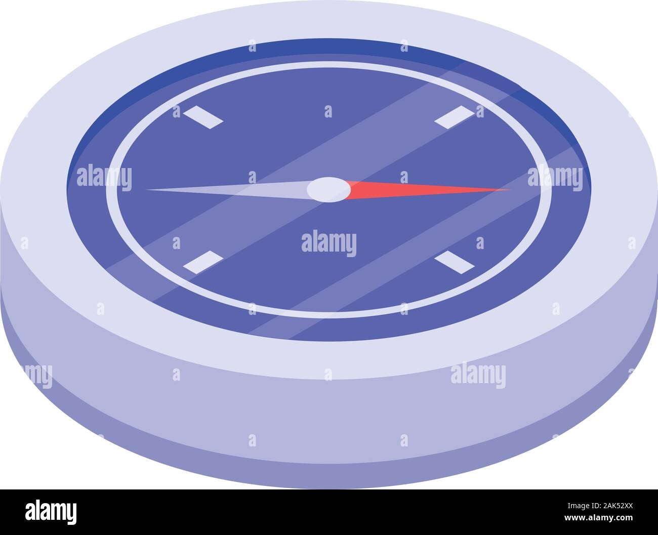 Hiking compass icon, isometric style Stock Vector