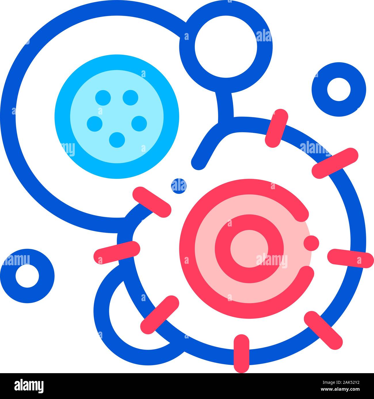 Cancerous Stem Cell Pathogen Element Vector Icon Stock Vector