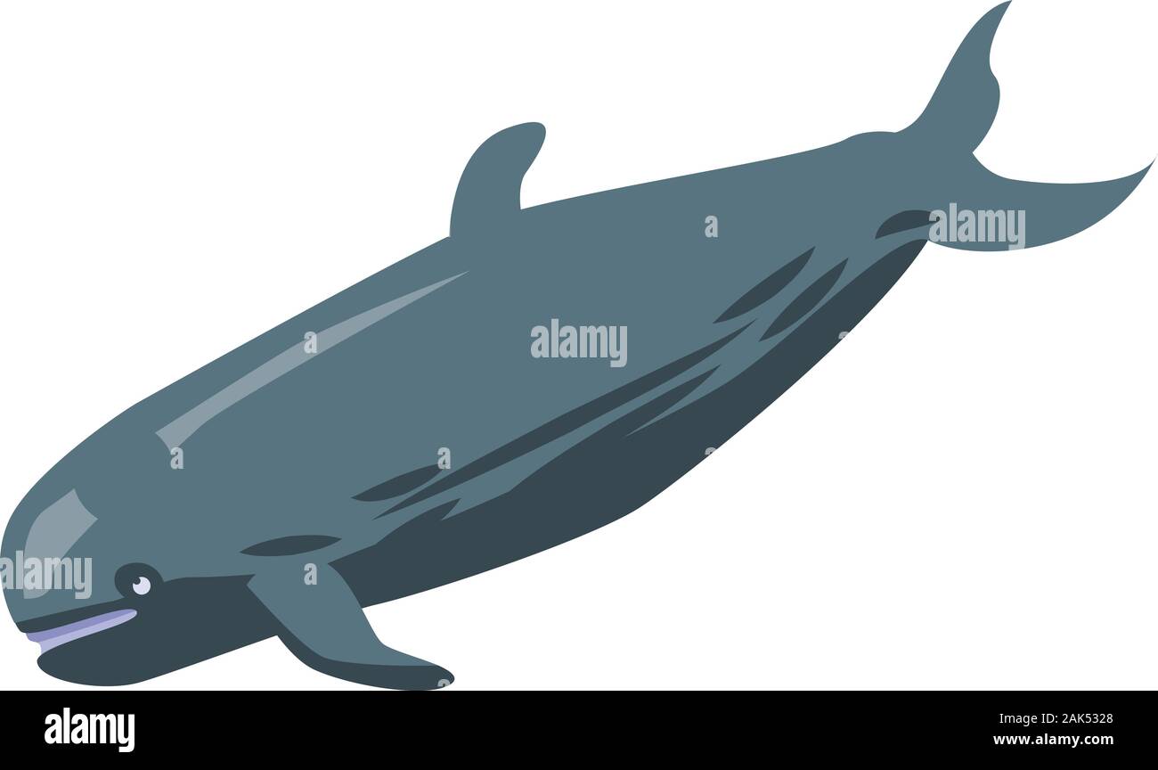 Sperm whale icon, isometric style Stock Vector