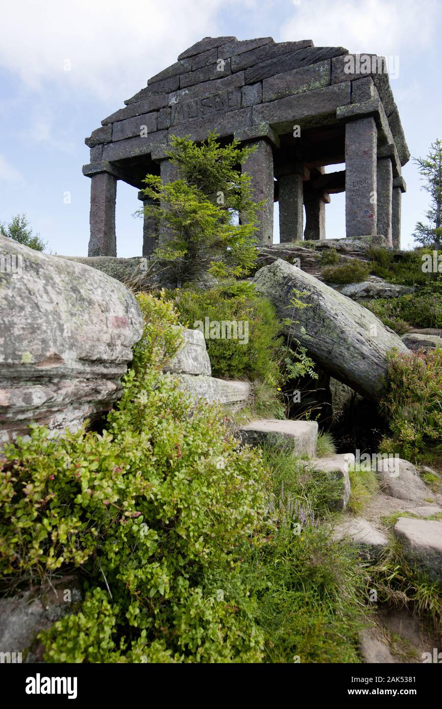 Tempel auf dem Plateau des Col du Donon, Elsass | usage worldwide Stock Photo