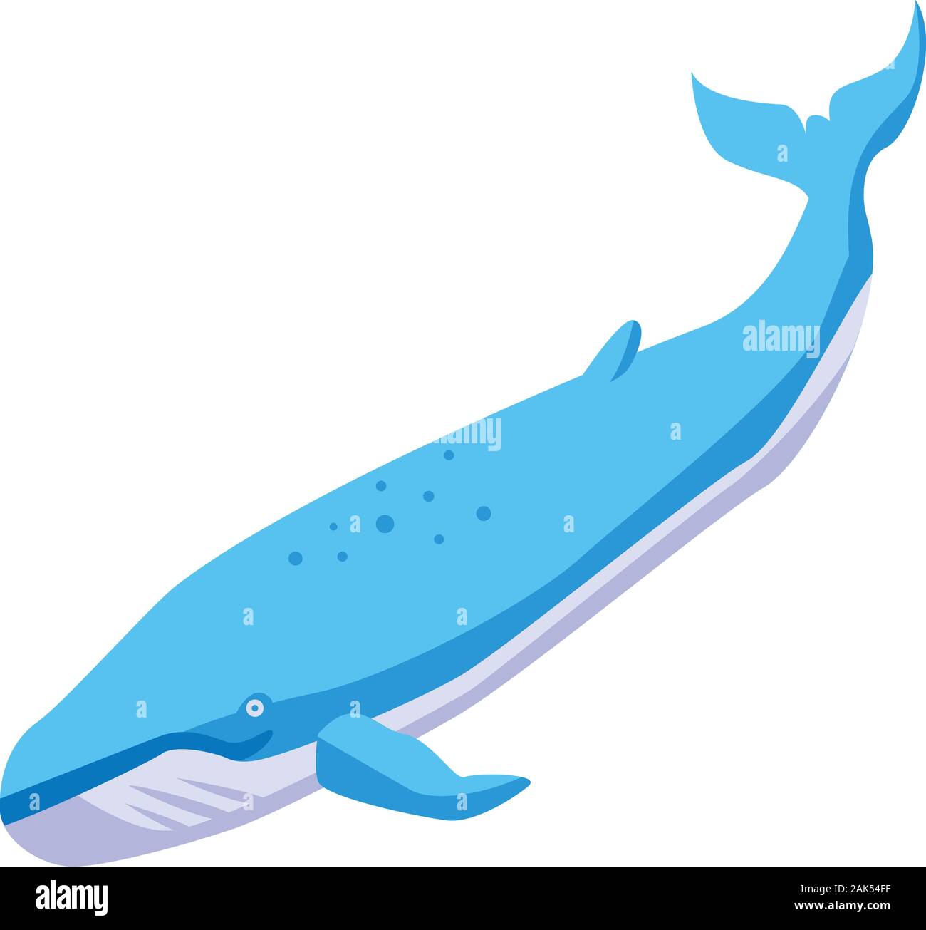 Sea whale icon, isometric style Stock Vector