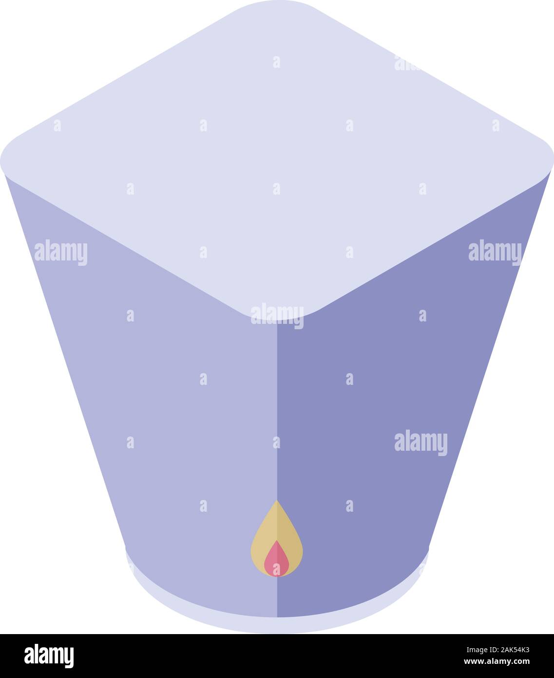 Chinese flying lantern icon, isometric style Stock Vector