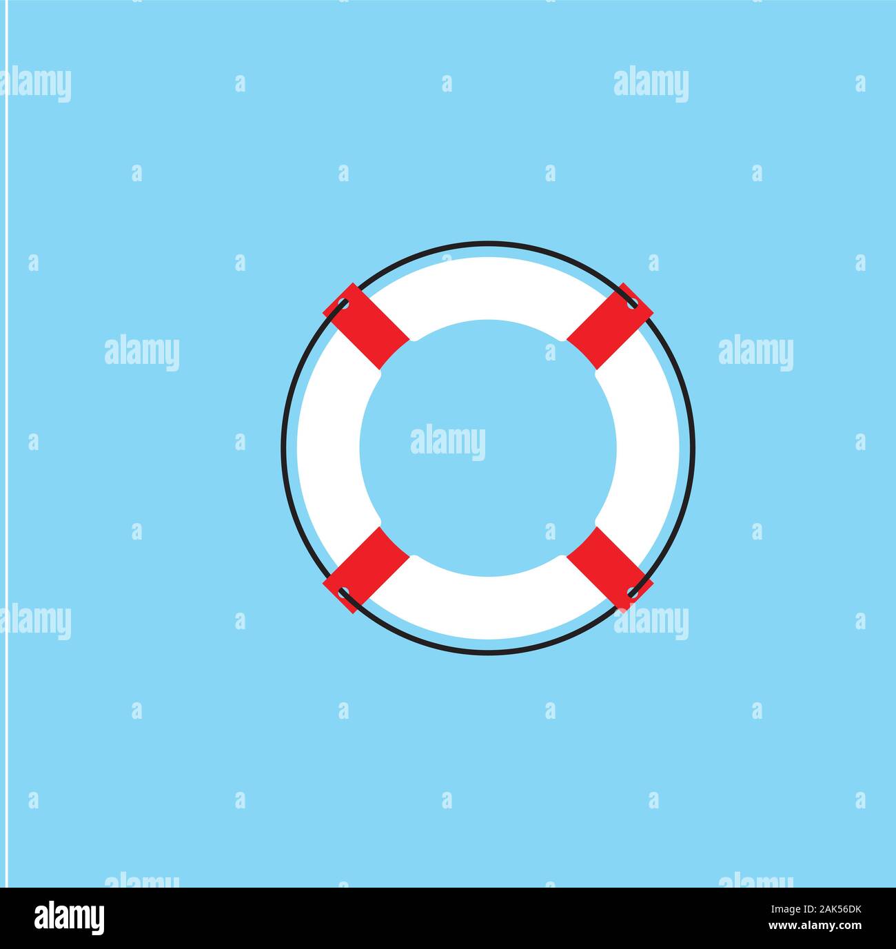 Lifebuoy logo icon vector ilustration template Stock Vector