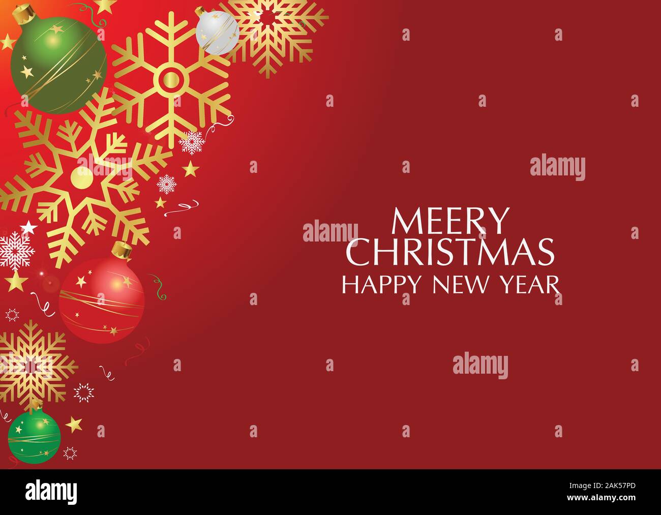 Merry christmas and happy new year greeting card Vector Stock Vector ...