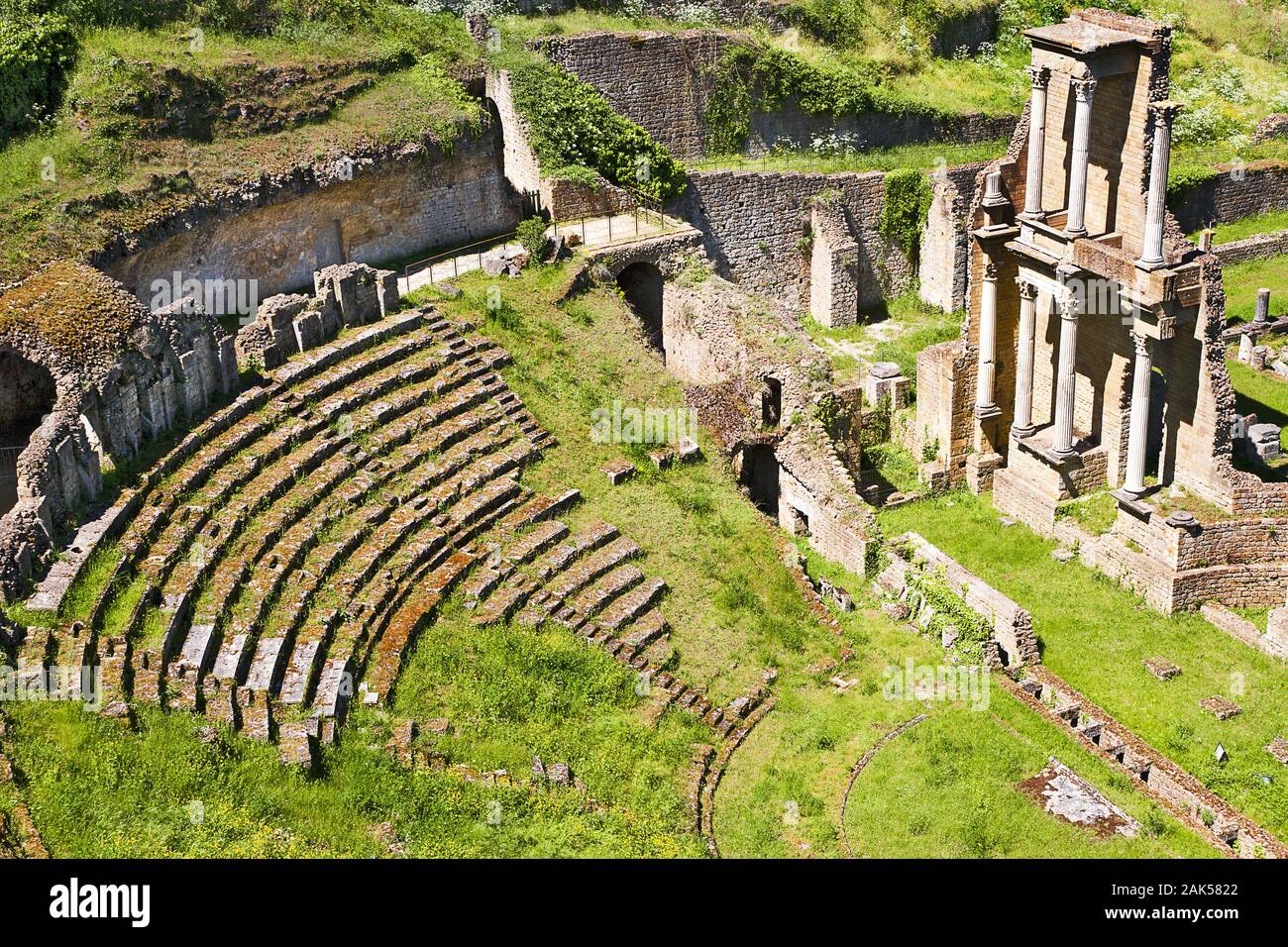 Provinz Pisa: Volterra, Roemisches Theater, Toskana | usage worldwide Stock Photo