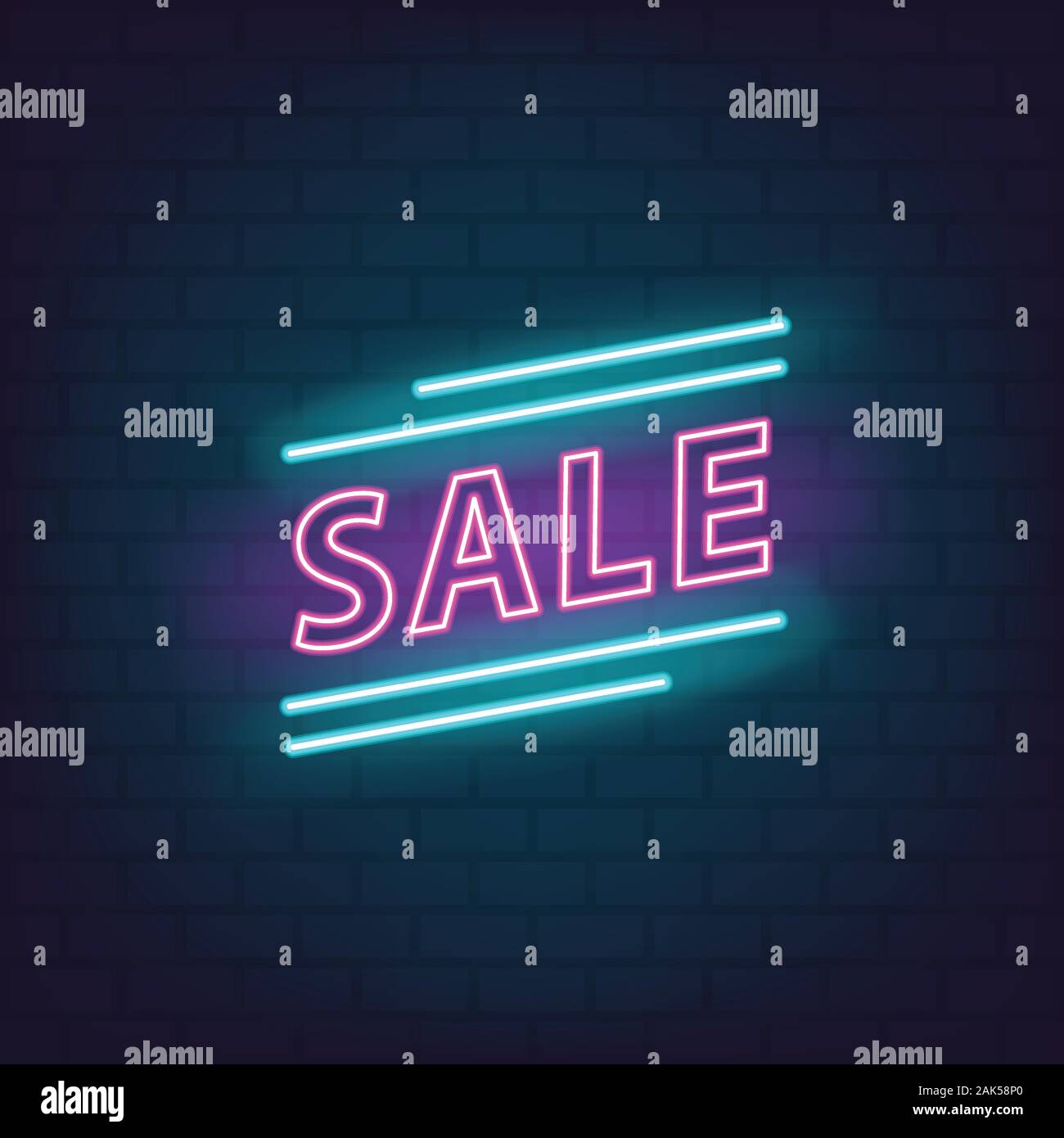 Sale neon sign vector discount offer price label for graphic design, logo,  web site, social media, mobile app, ui illustration Stock Vector Image &  Art - Alamy