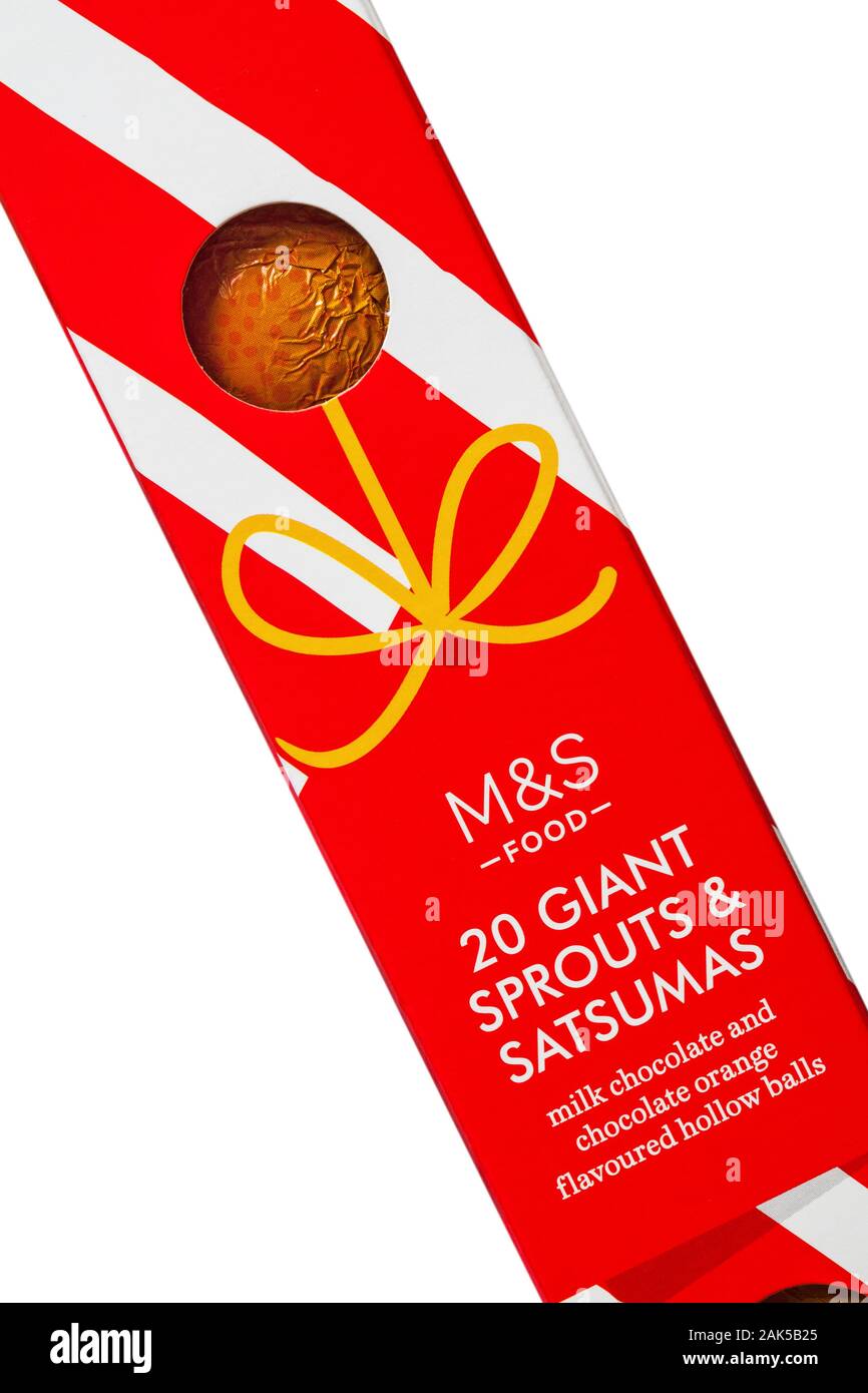 Box of M&S Giant Sprouts & Satsumas milk chocolate and chocolate orange