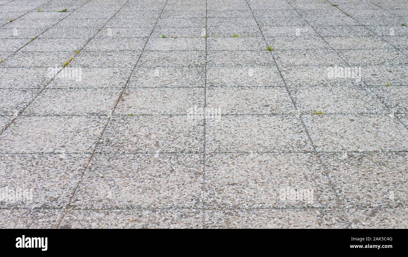 Grey brick stone street road. Stock Photo