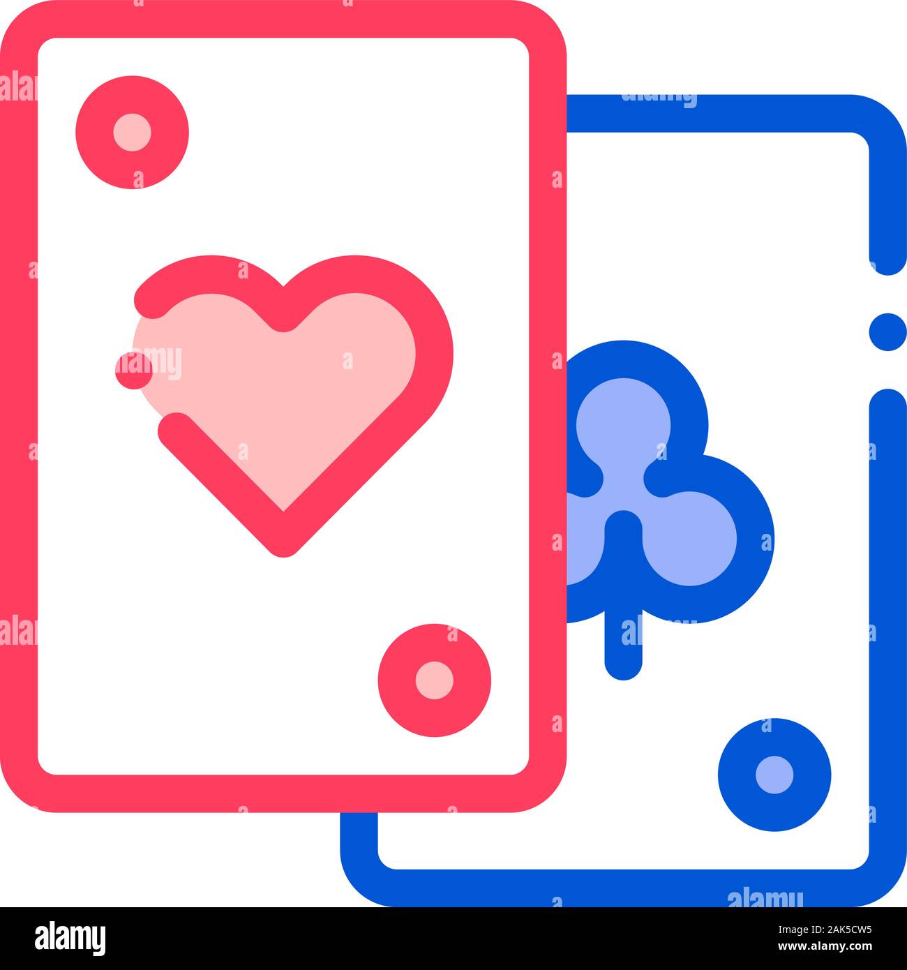 Game Element Cards Vector Thin Line Sign Icon Stock Vector
