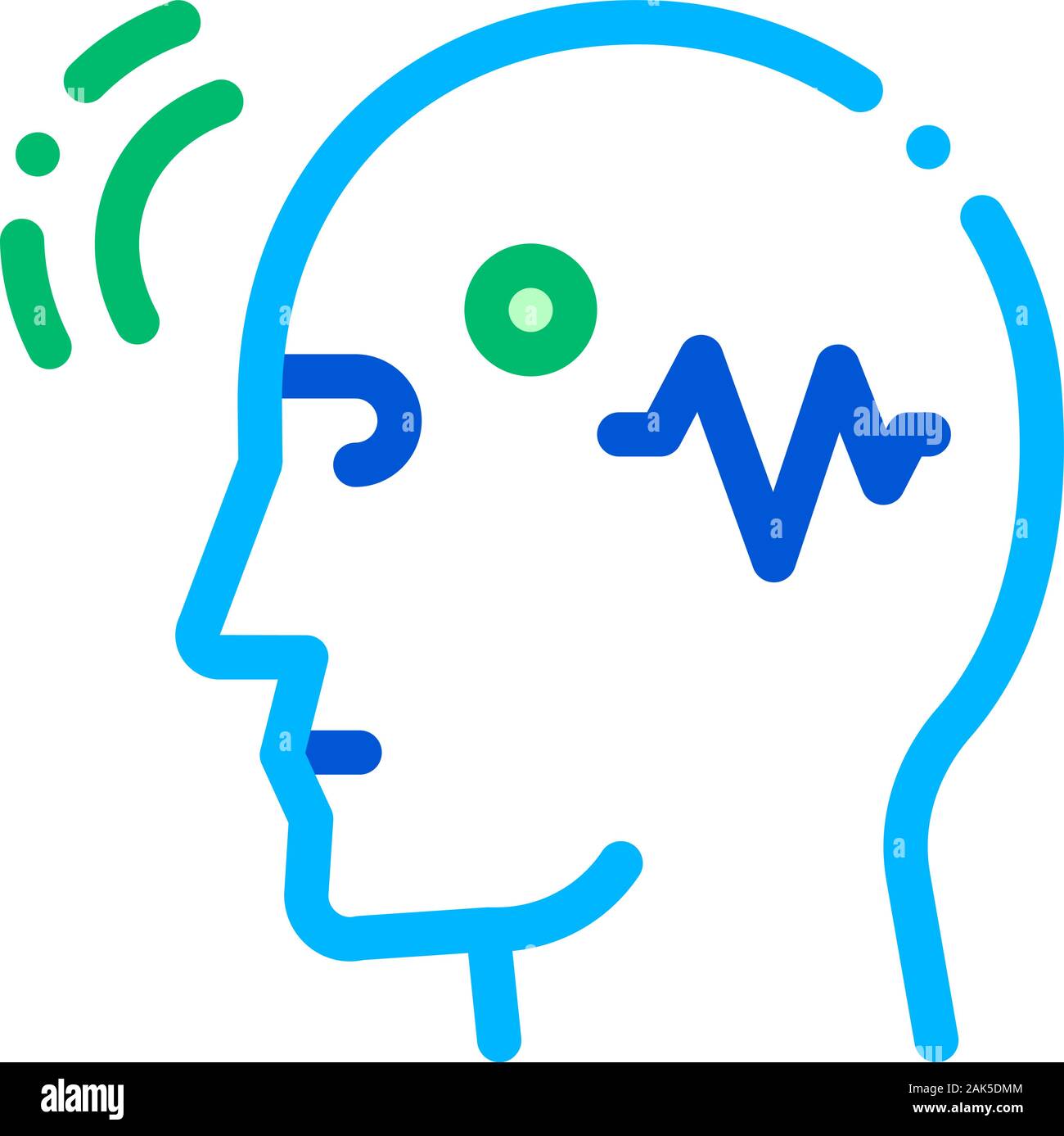 Brain Telepathic Control Vector Thin Line Icon Stock Vector Image & Art ...