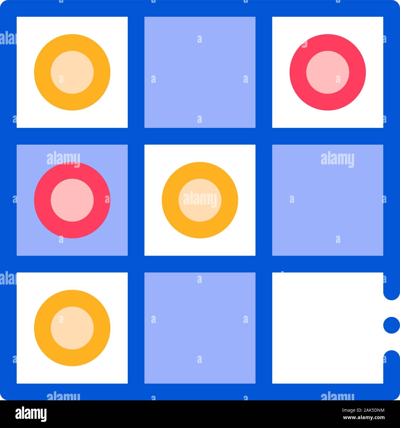 Interactive Kids Game Draughts Vector Sign Icon Stock Vector