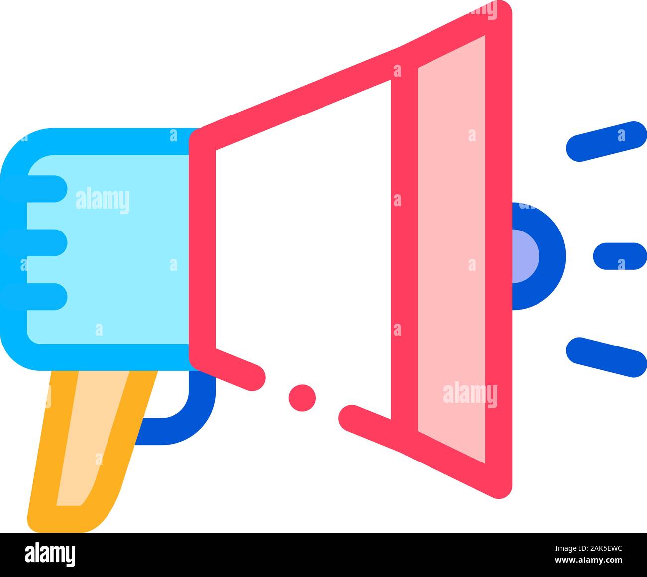 Loudspeaker Megaphone Agile Element Vector Icon Stock Vector