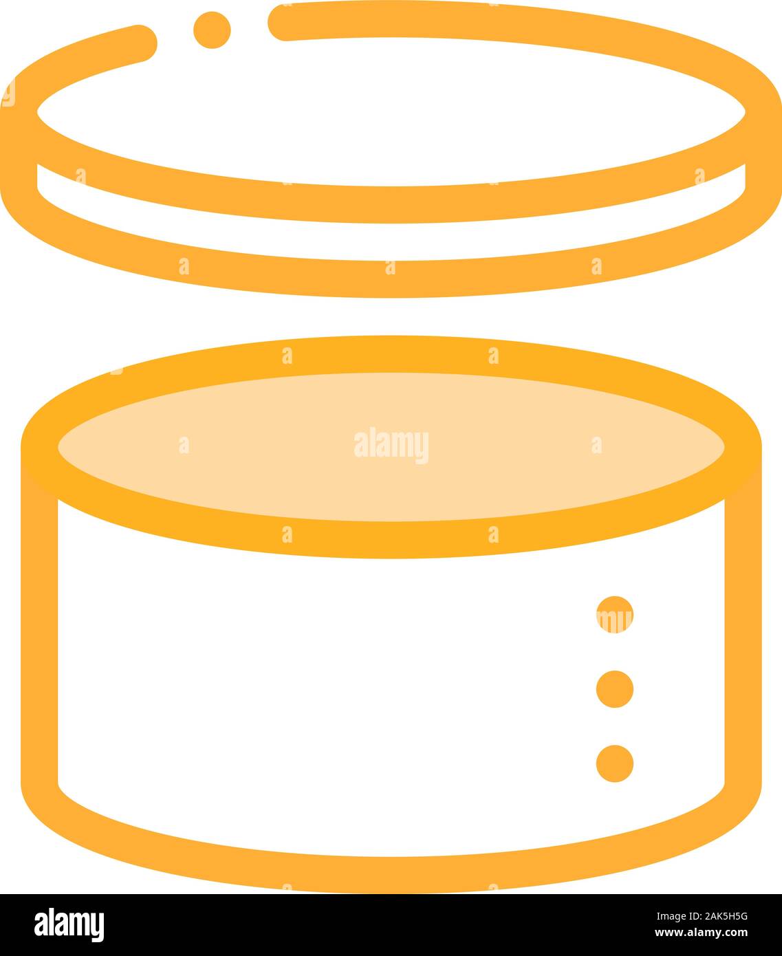 Cake Hat Round Carton Package Packaging Vector Stock Vector