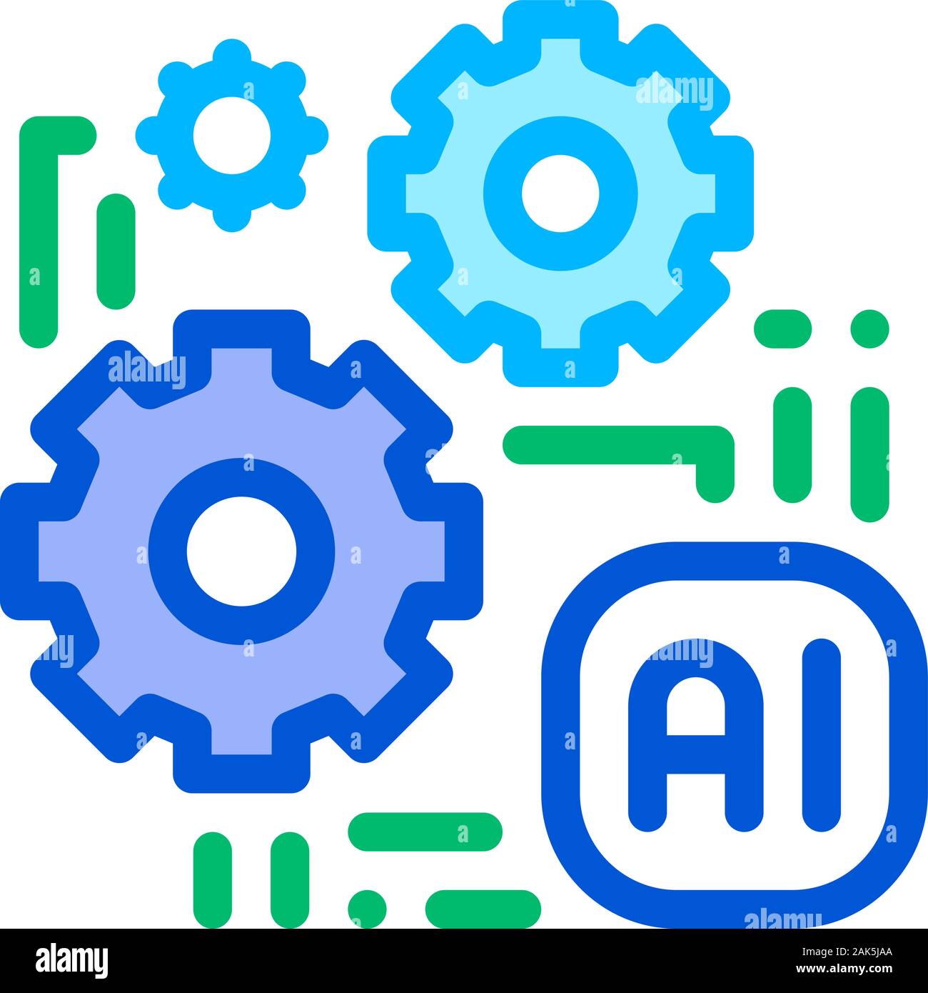 Artificial Intelligence Ai Chip Vector Sign Icon Stock Vector