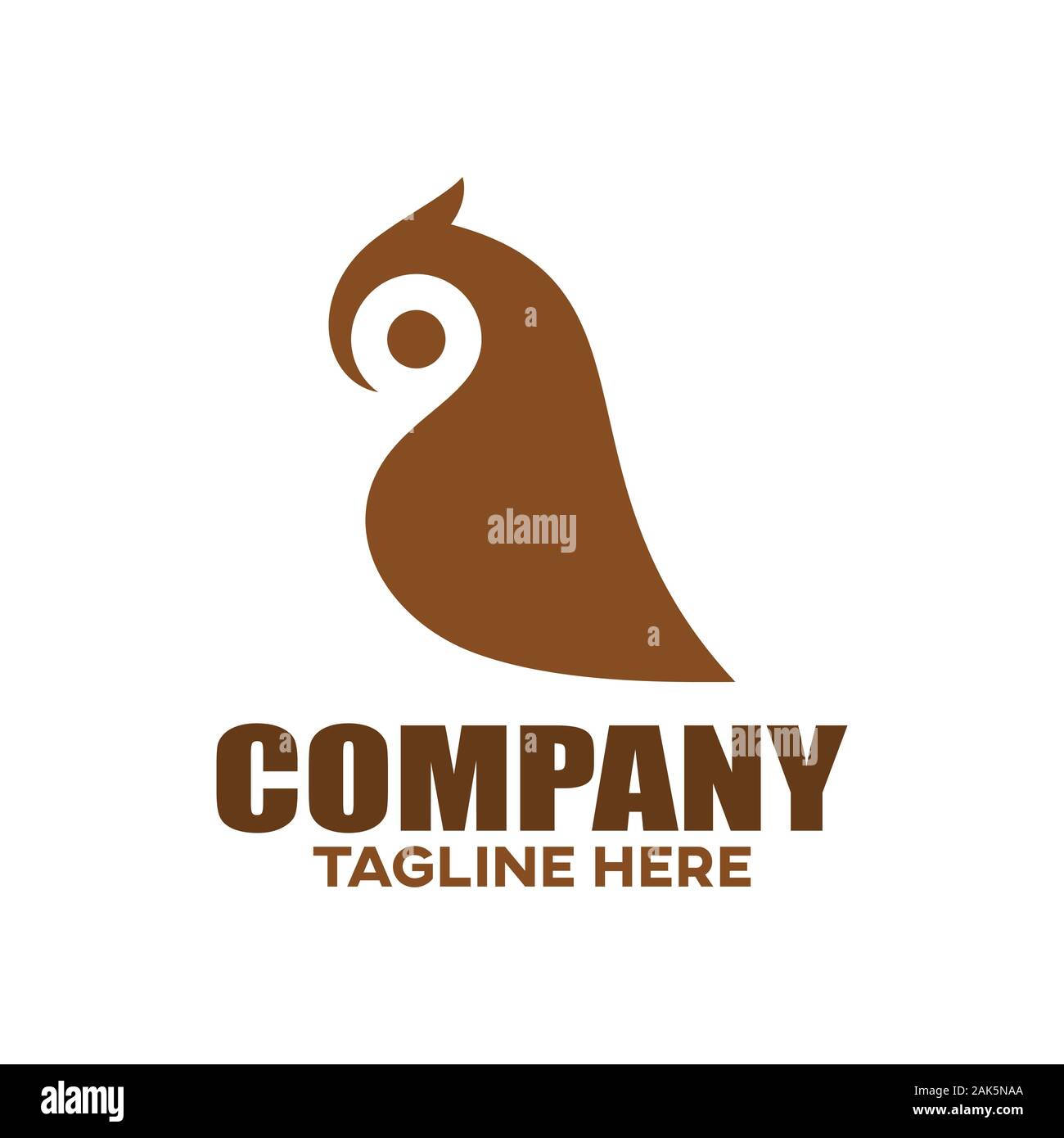 Modern bird owl logo. Vector illustration Stock Vector Image & Art - Alamy