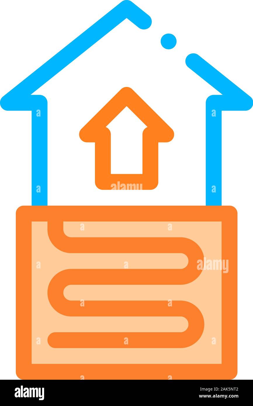 House Room Floor Heating Equipment Vector Icon Stock Vector Image & Art