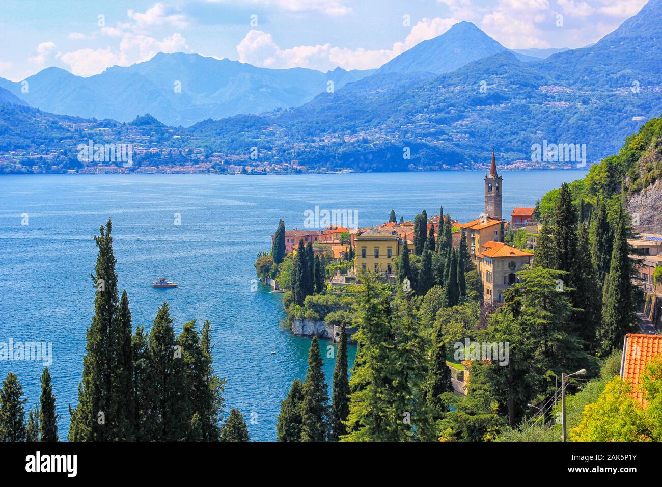 Varenna, lake Como, panoramic view Stock Photo Alamy