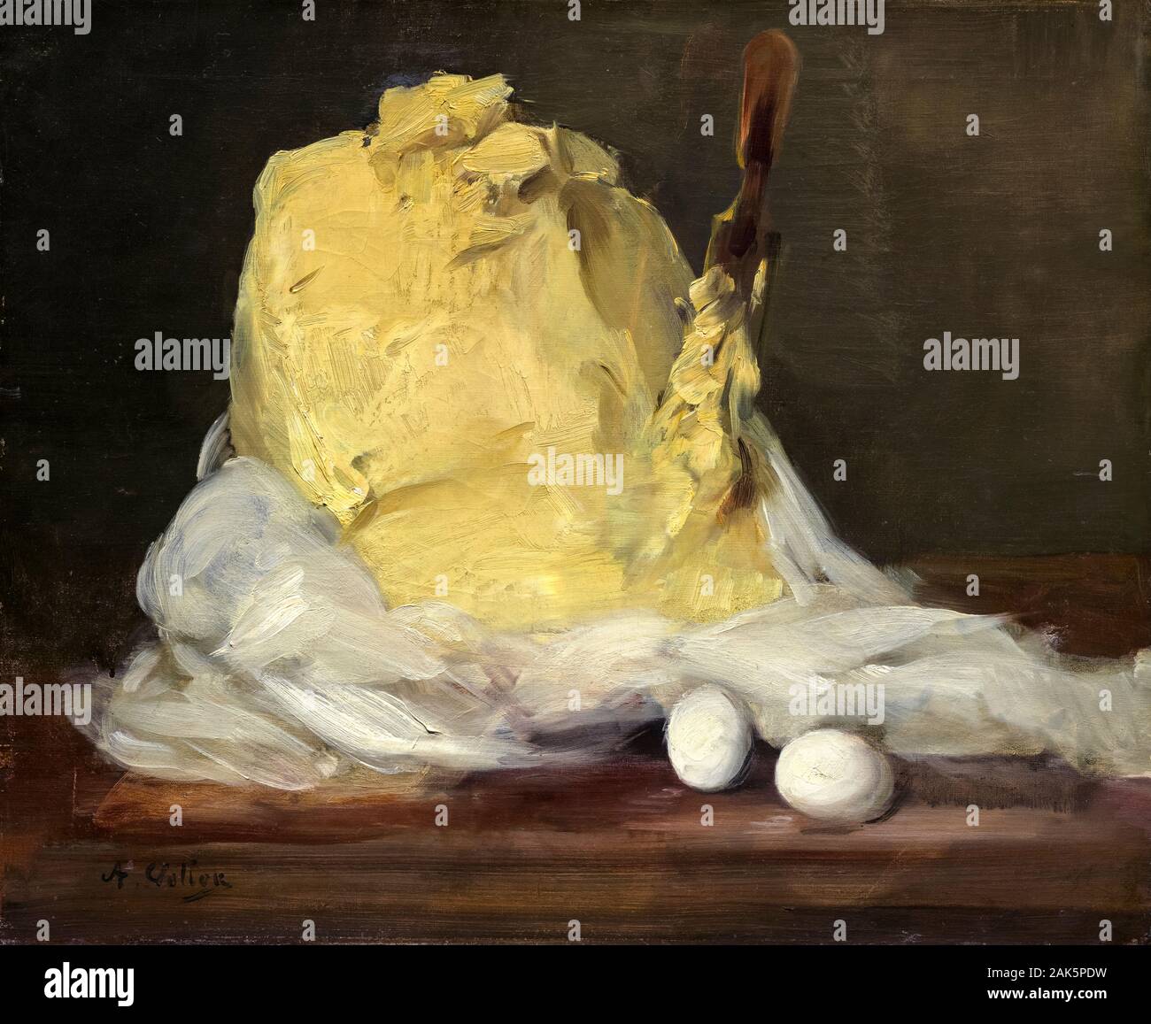Antoine Vollon, Mound of Butter, still life painting, 1875-1885 Stock Photo