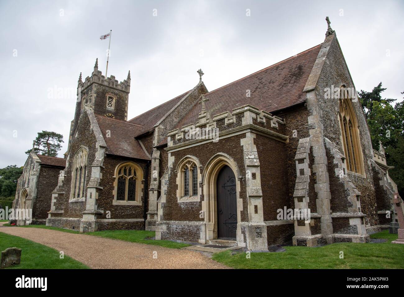 The Church of Saint Mary Magdalene on the Royal Family’s Sandringham Estate. Stock Photo