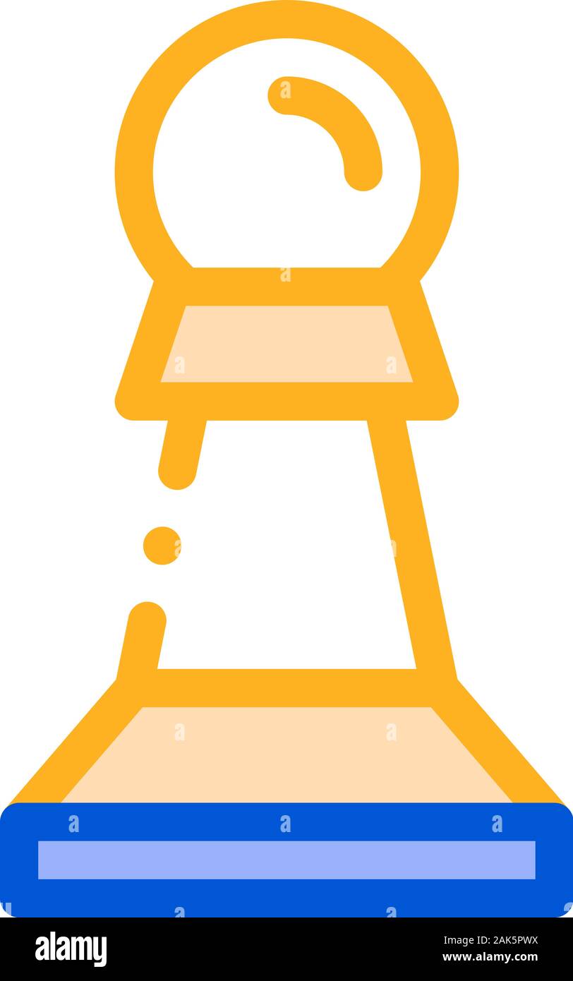 Interactive Kids Game Chess Vector Thin Line Icon Stock Vector