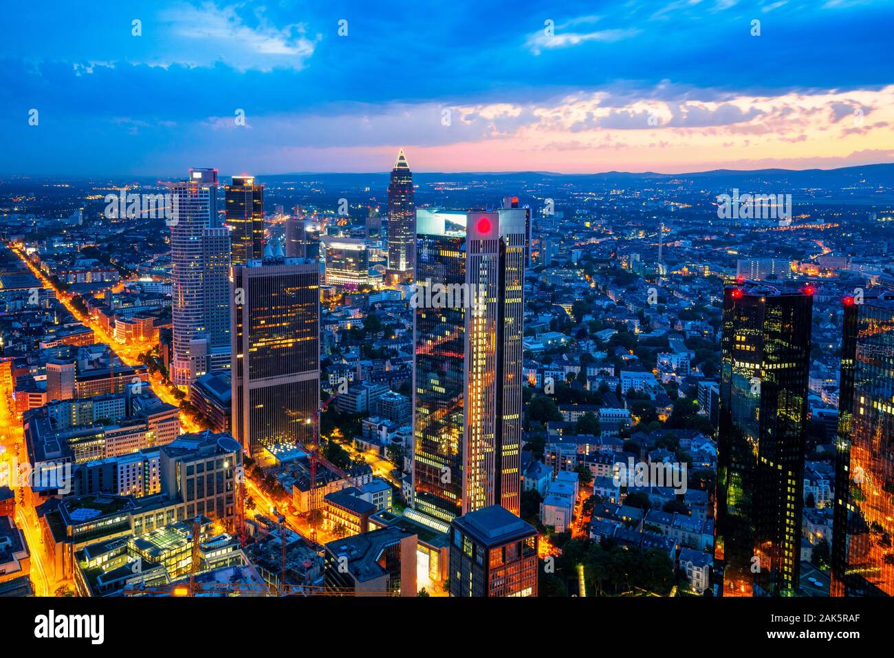 Skyline of Frankfurt Main, Germany Stock Photo