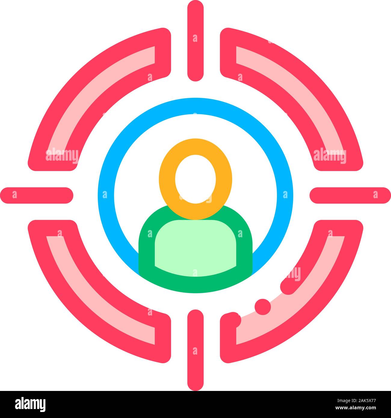Man Silhouette At Gunpoint Job Hunting Vector Icon Stock Vector Image ...