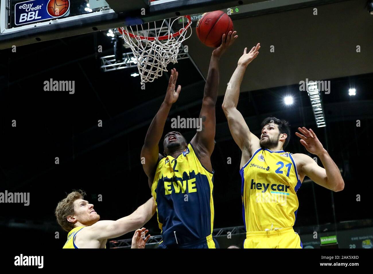 Braunschweig, Germany, December 30, 2019: Armani Moore of EWE Oldenburg  Basket score a point during the BBL Basketball Bundesliga match Stock Photo  - Alamy