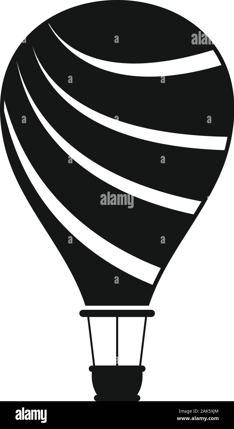 Fun air balloon icon. Simple illustration of fun air balloon vector ...