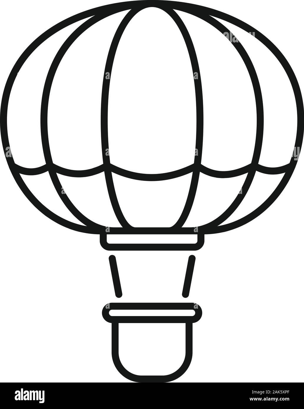 Sky air balloon icon. Outline sky air balloon vector icon for web design isolated on white background Stock Vector