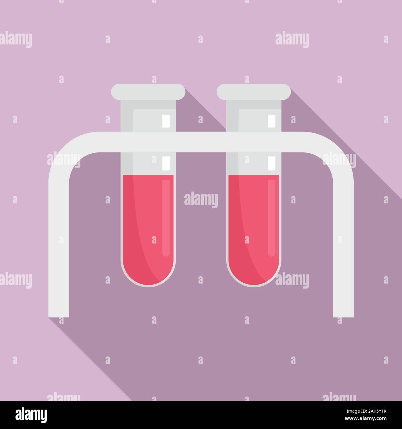 Science test tube lab icon. Flat illustration of science test tube lab