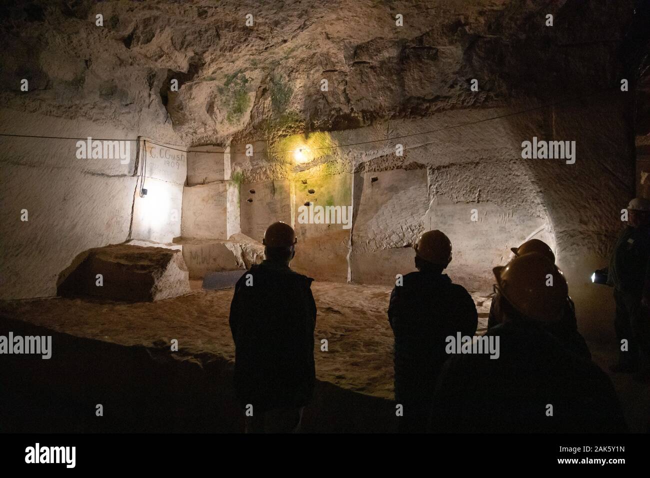 The Beer Quarry Caves, near the town of Beer, Devon. Stock Photo