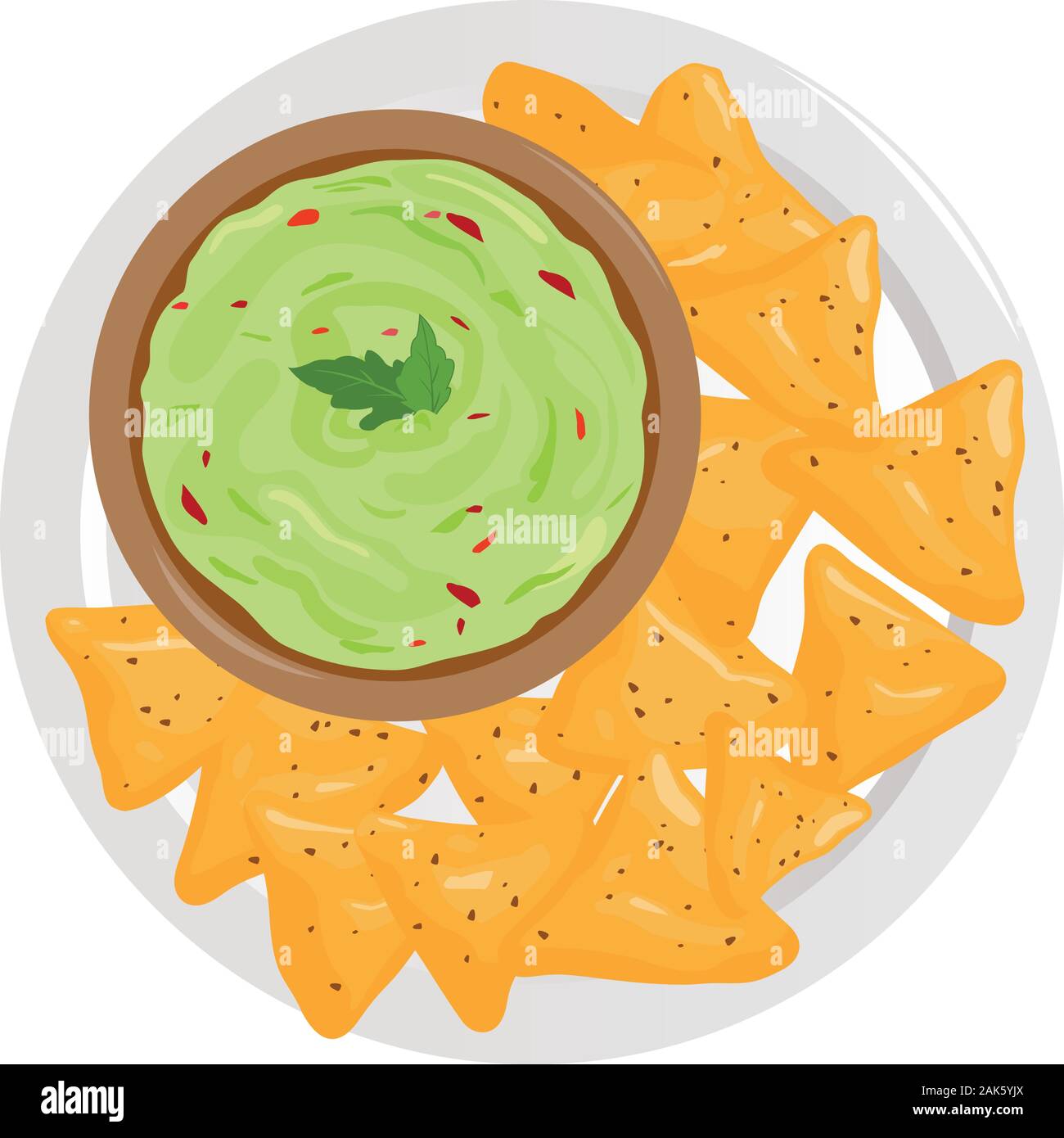Guacamole chips Stock Vector Images Alamy
