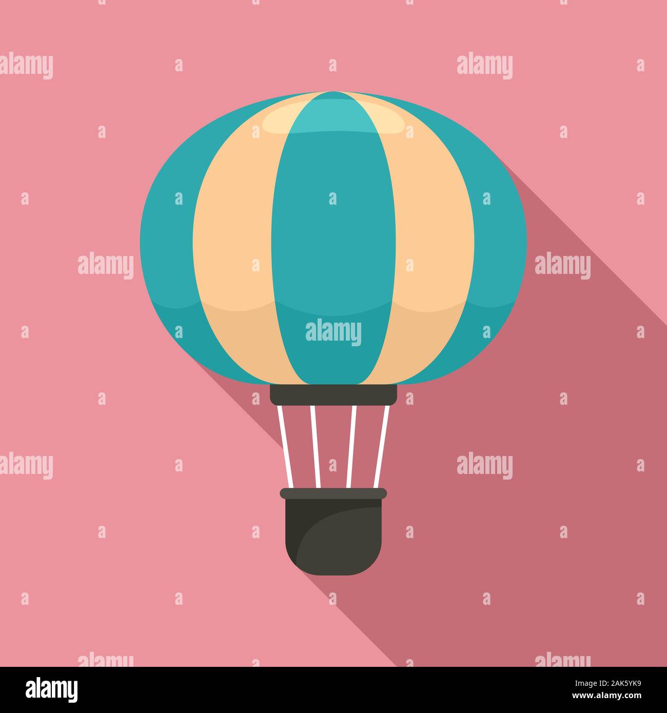 Fly air balloon icon. Flat illustration of fly air balloon vector icon ...