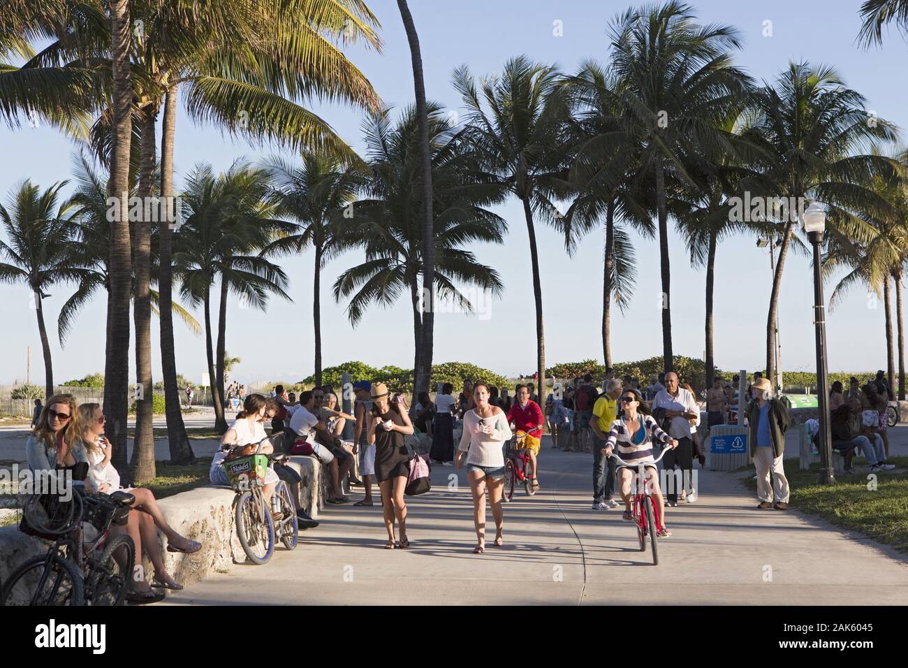 Miami South Beach: Lummus Park am Ocean Drive, Florida | usage worldwide Stock Photo