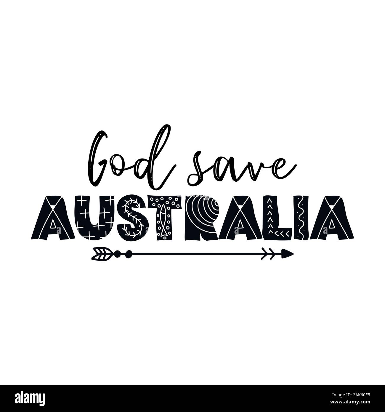 God save Australia - Support Australia and Australian people in their hard time. Record-breaking temperatures and months of severe drought have fuelle Stock Vector