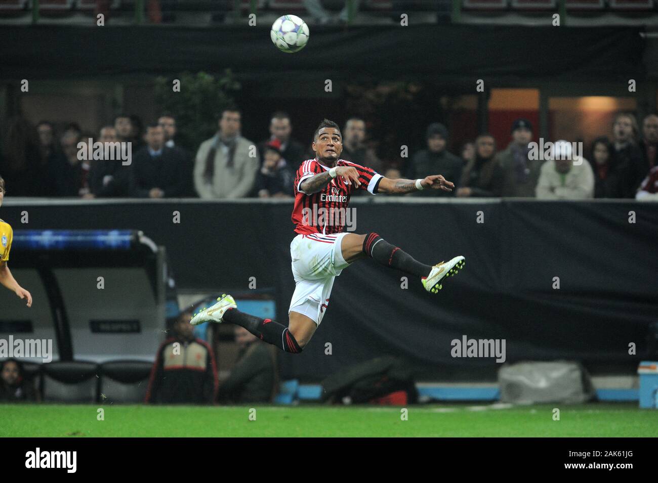 Milan  Italy, 19 October 2011,' G.MEAZZA - SAN SIRO'  Stadium, UEFA Champions League 2011/2012 , AC Milan - FC Bate Borisov : Kevin Prince Boateng in action during the match Stock Photo