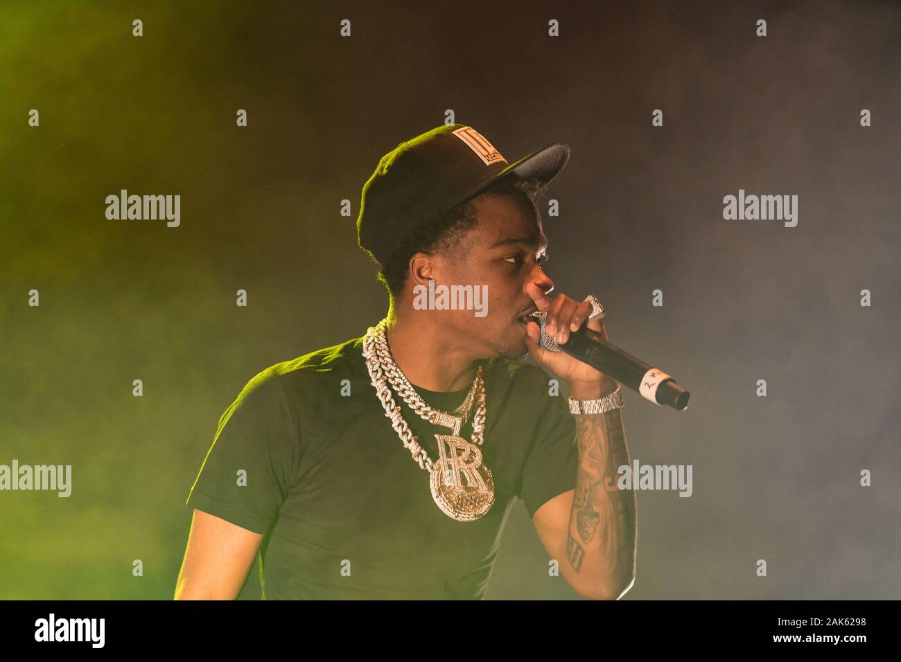 American rapper Roddy Rich performing at Winter Breakout festival 2019 ...