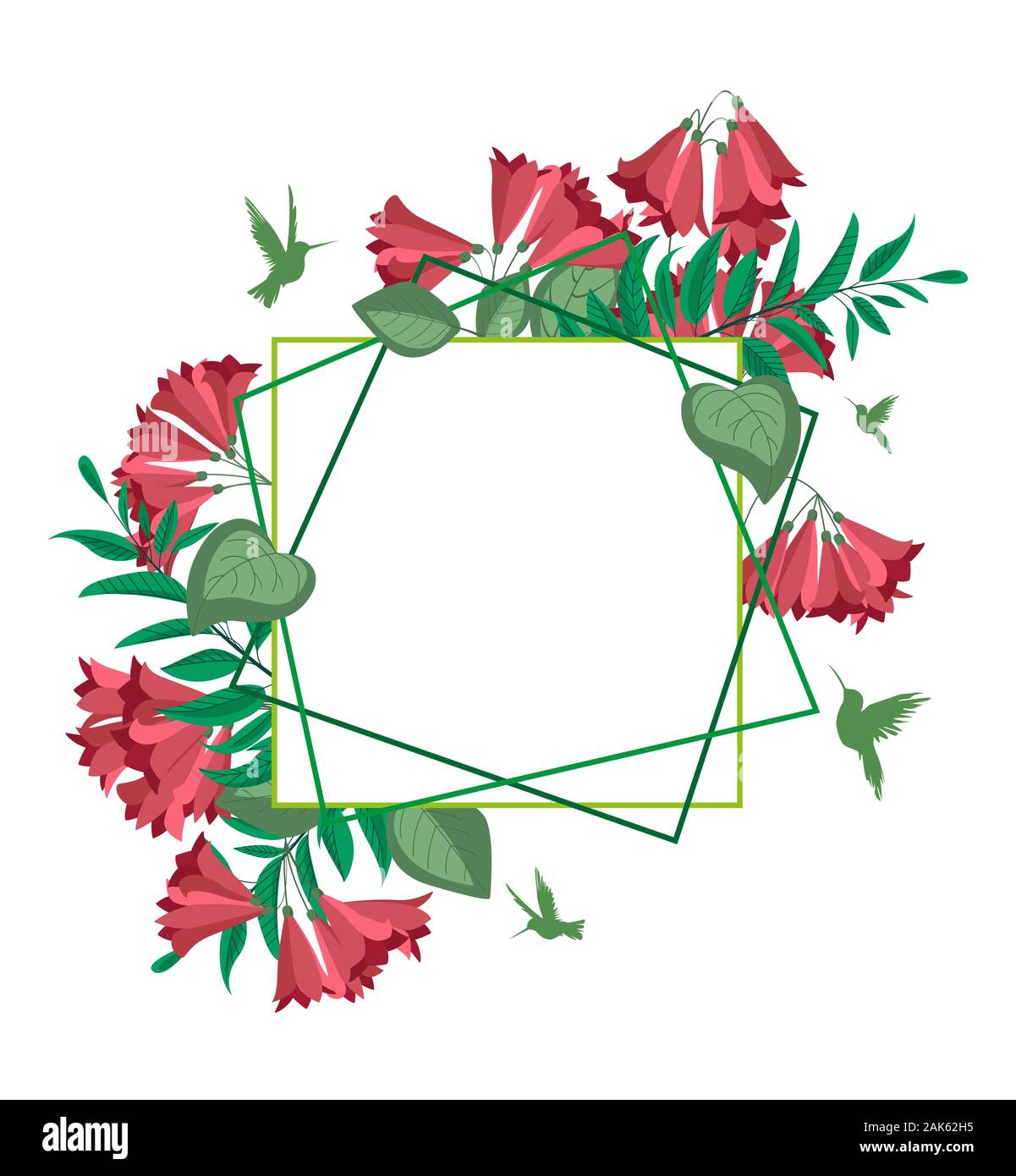 Background from tropical flowers and leaves Stock Vector Image & Art ...