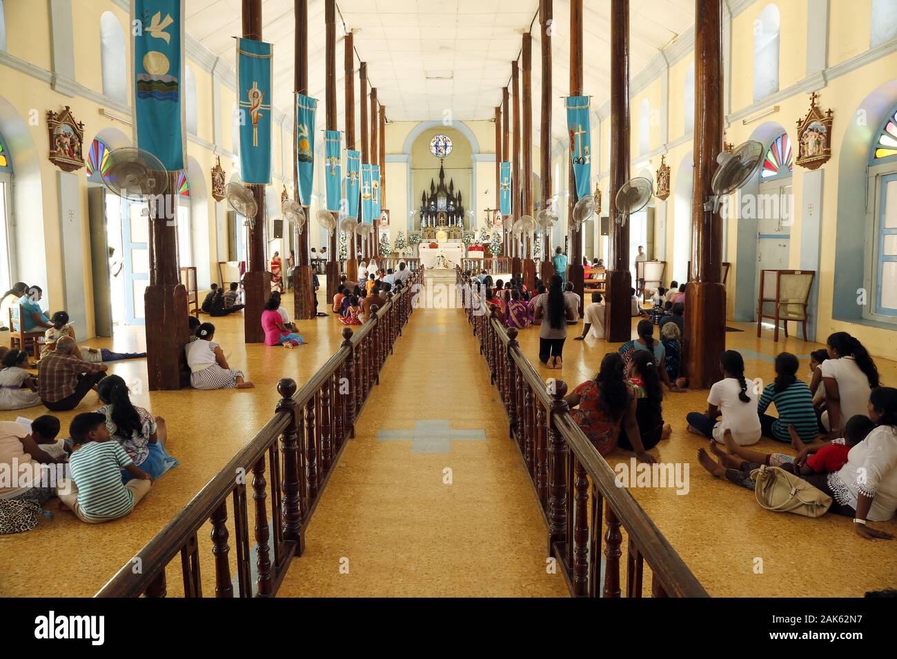 Madhu: Madhu-Church, roemisch-katholischer Marienwallfahrtsort mit dem 'Shrine of Our Lady of Madhu', Sri Lanka | usage worldwide Stock Photo