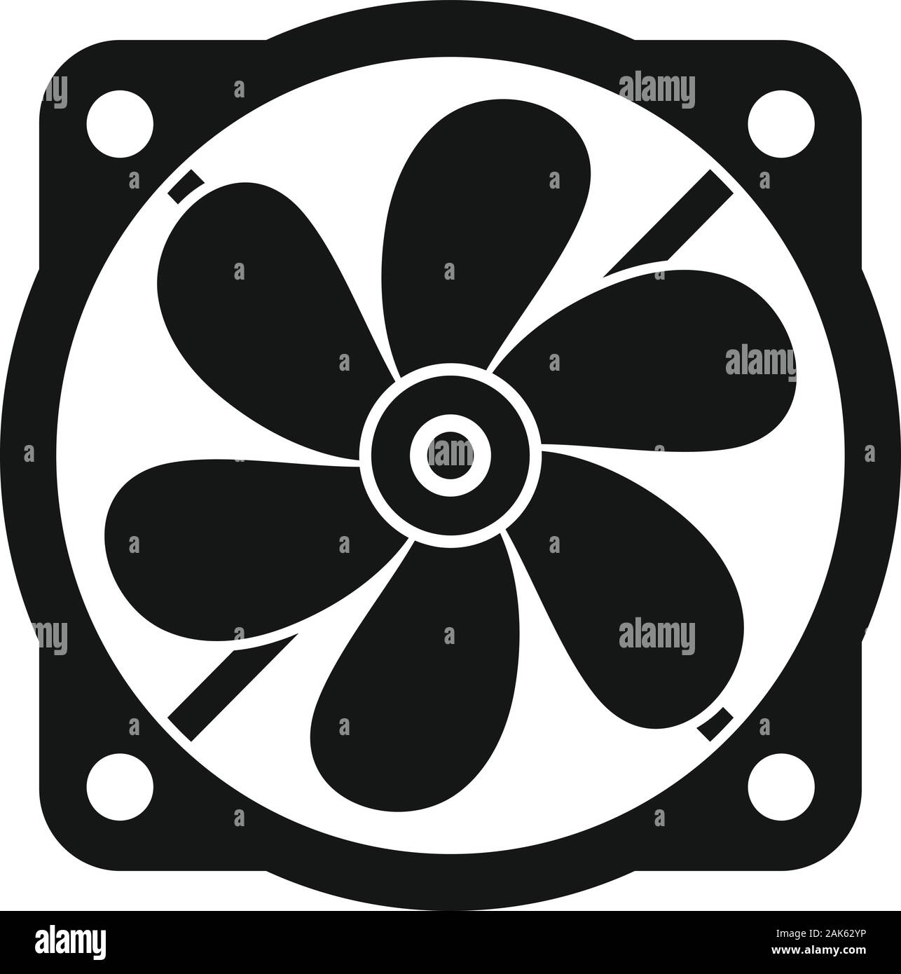 Computer fan icon. Simple illustration of computer fan vector icon for web design isolated on