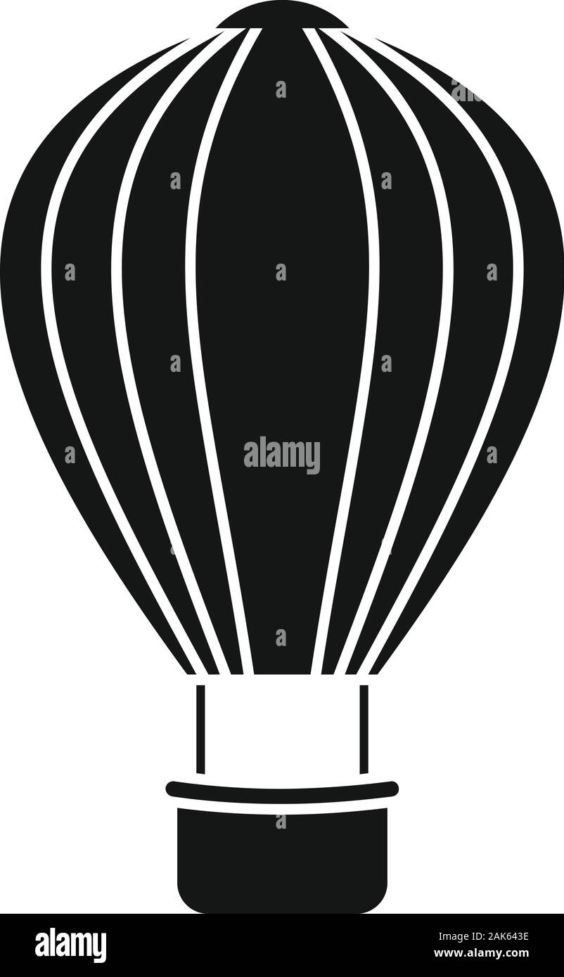 Sky air balloon icon. Simple illustration of sky air balloon vector icon for web design isolated on white background Stock Vector