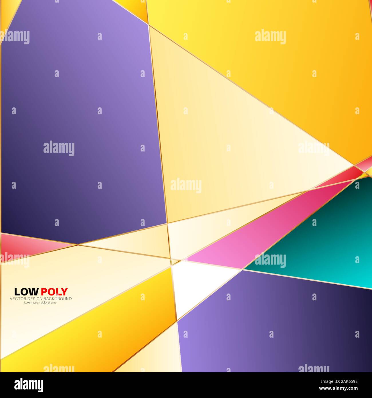 Abstract Vector Geometric Background Low Poly Pattern And Lines