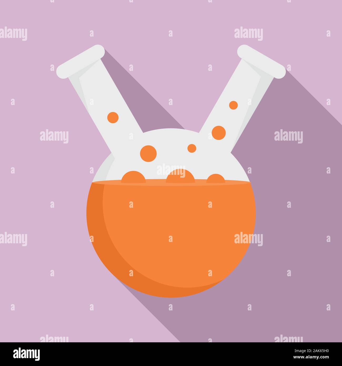 Boiling double flask icon. Flat illustration of boiling double flask ...