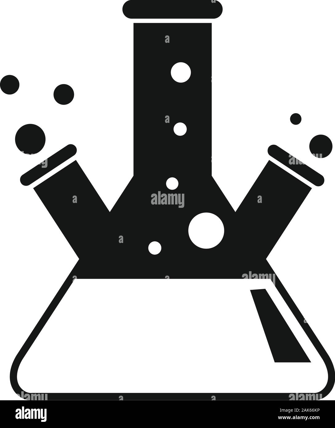 Test lab flask icon. Simple illustration of test lab flask vector icon ...