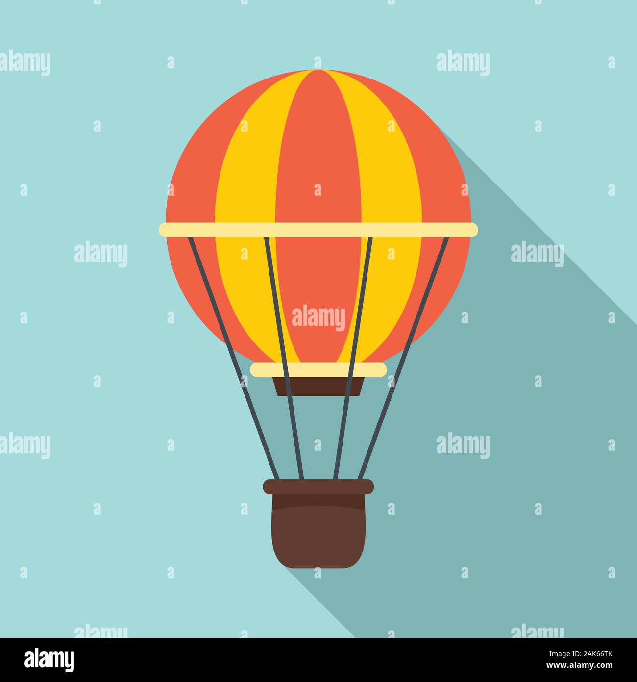 Sky air balloon icon. Flat illustration of sky air balloon vector icon for web design Stock Vector