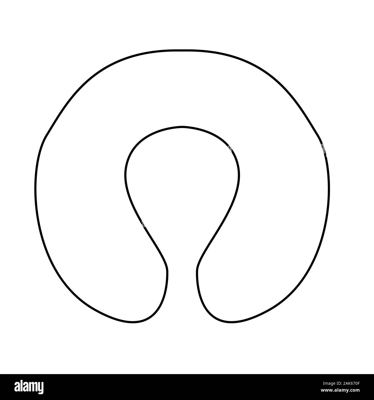 neck pillow icon on white background. flat style. travel pillow icon ...