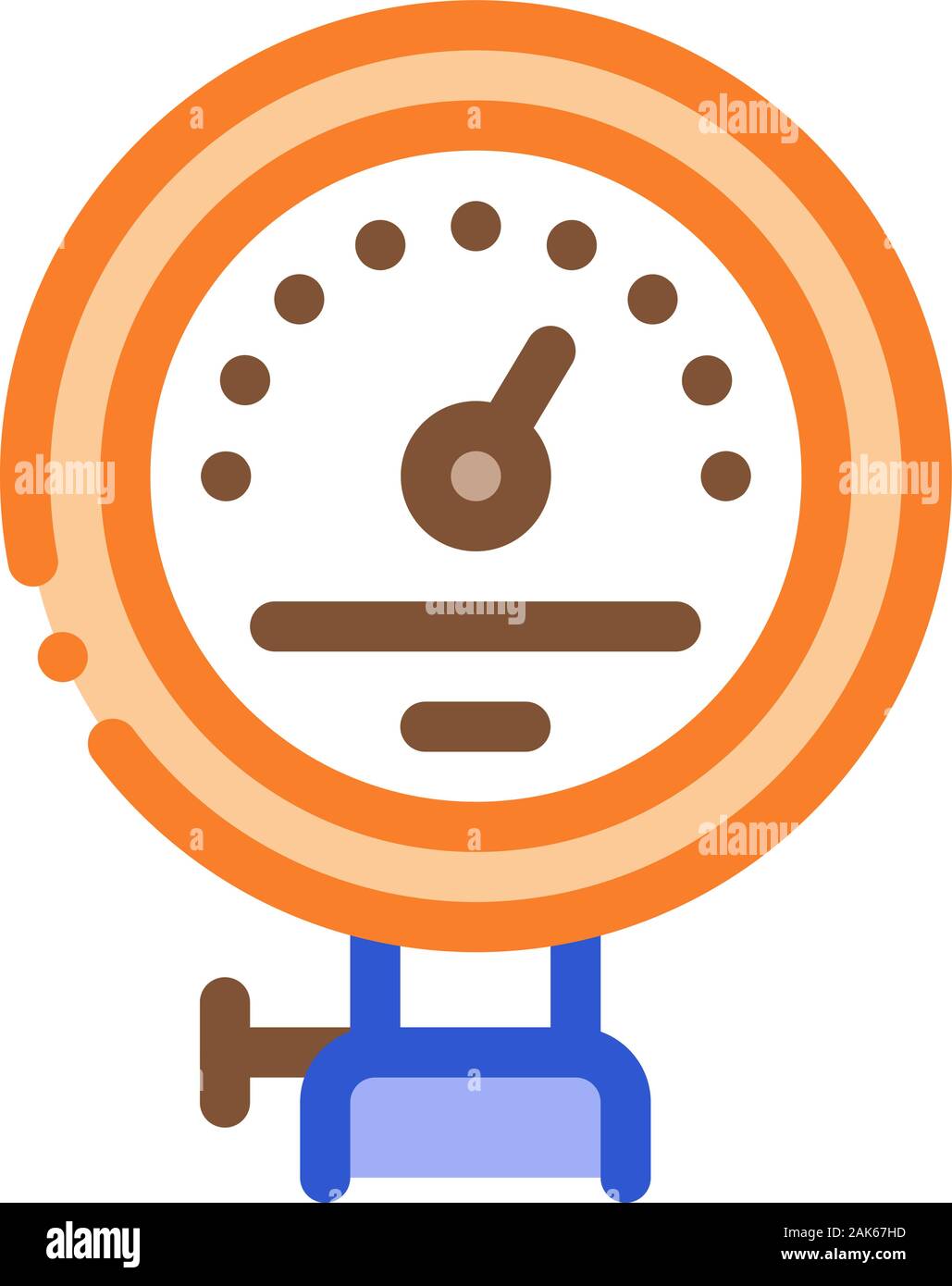 Power Counter Metallurgical Icon Vector Illustration Stock Vector Image ...