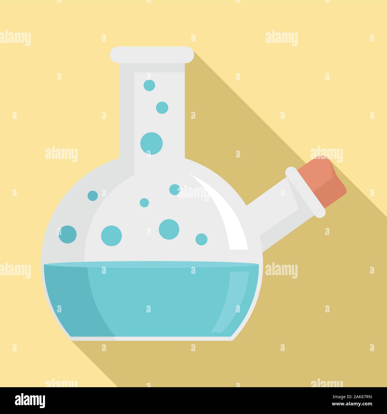 Cork boiling flask icon. Flat illustration of cork boiling flask vector ...