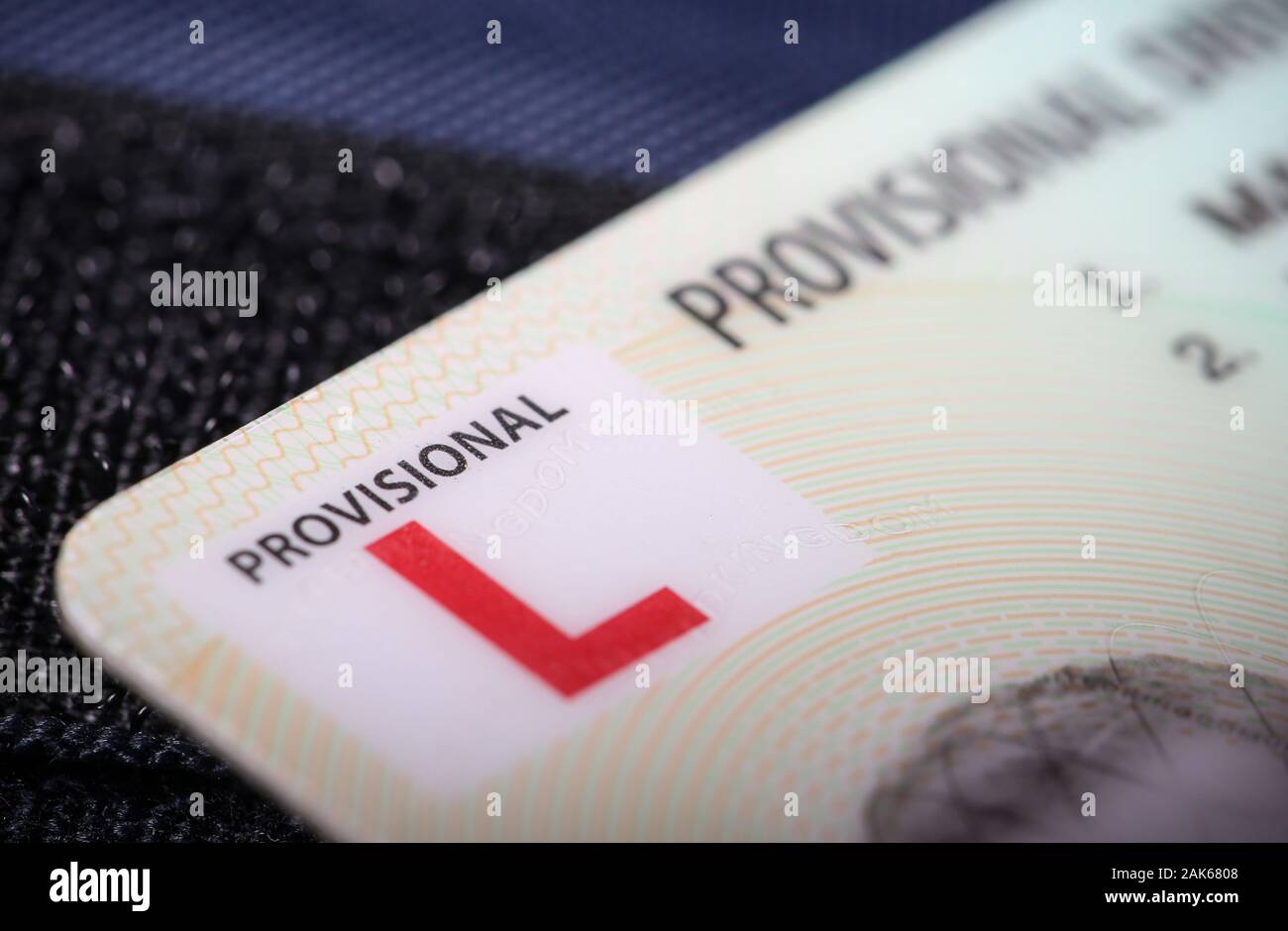 UK Provisional Driving Licence Stock Photo