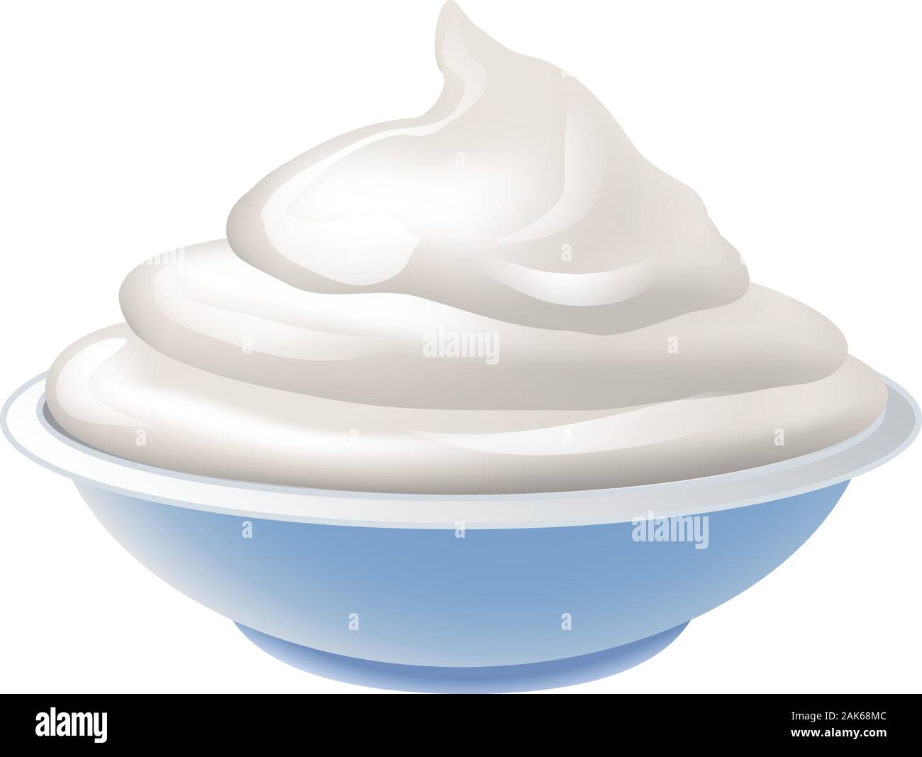 Yogurt bowl icon. Cartoon of yogurt bowl vector icon for web design